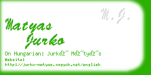 matyas jurko business card